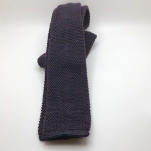 Retro Knit Textured Slim Tie Square Profile VTG Marshall Field’s Dark Blue